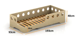 Dimensions du lit en bois pour enfants TILA 5
