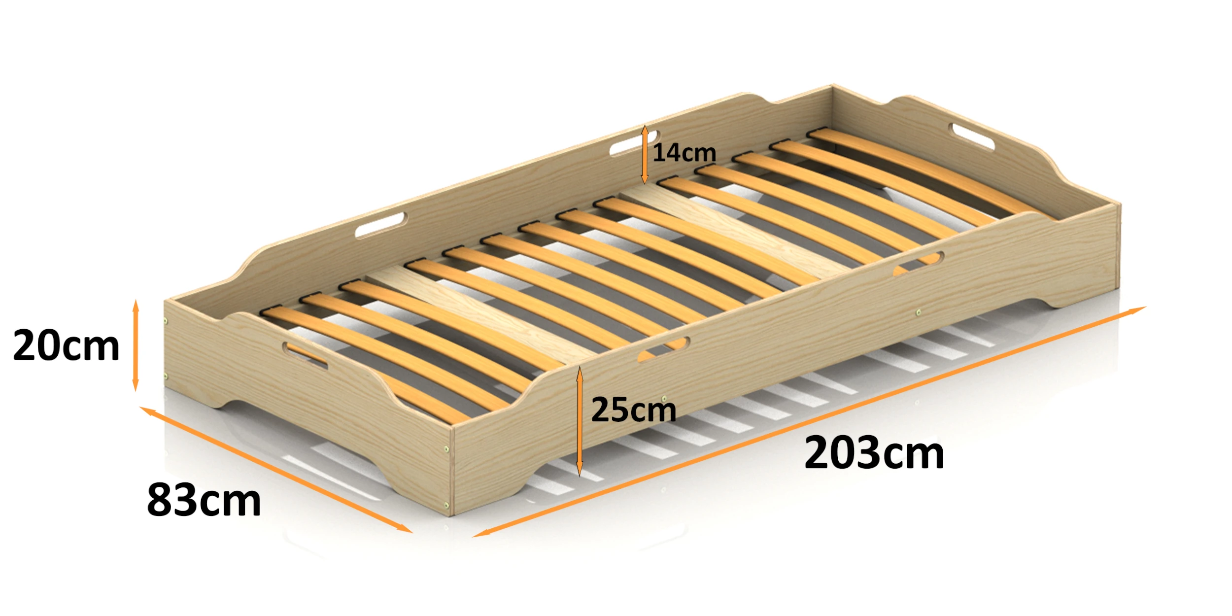 Dimensions du lit en bois pour enfants TILA 8