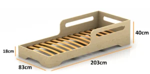 Dimensions du lit en bois pour enfants TILA 3
