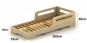 Dimensions du lit en bois pour enfants TILA 3