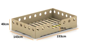 Dimensions du lit en bois pour enfants TILA 4
