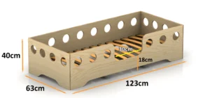 Dimensions du lit en bois pour enfants TILA 4