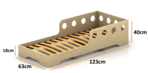Dimensions du lit en bois pour enfants TILA 6C