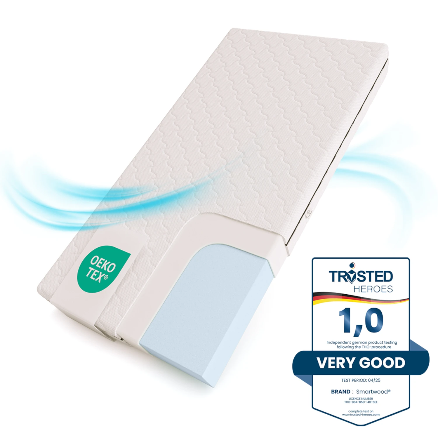 Matelas en mousse Smart Comfort pour enfants 12 cm Dureté moyenne H2