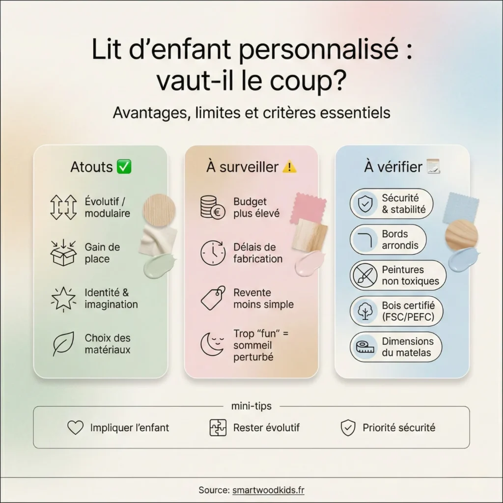 infographie Lit d'enfant personnalisé un investissement durable pour le sommeil et le développement